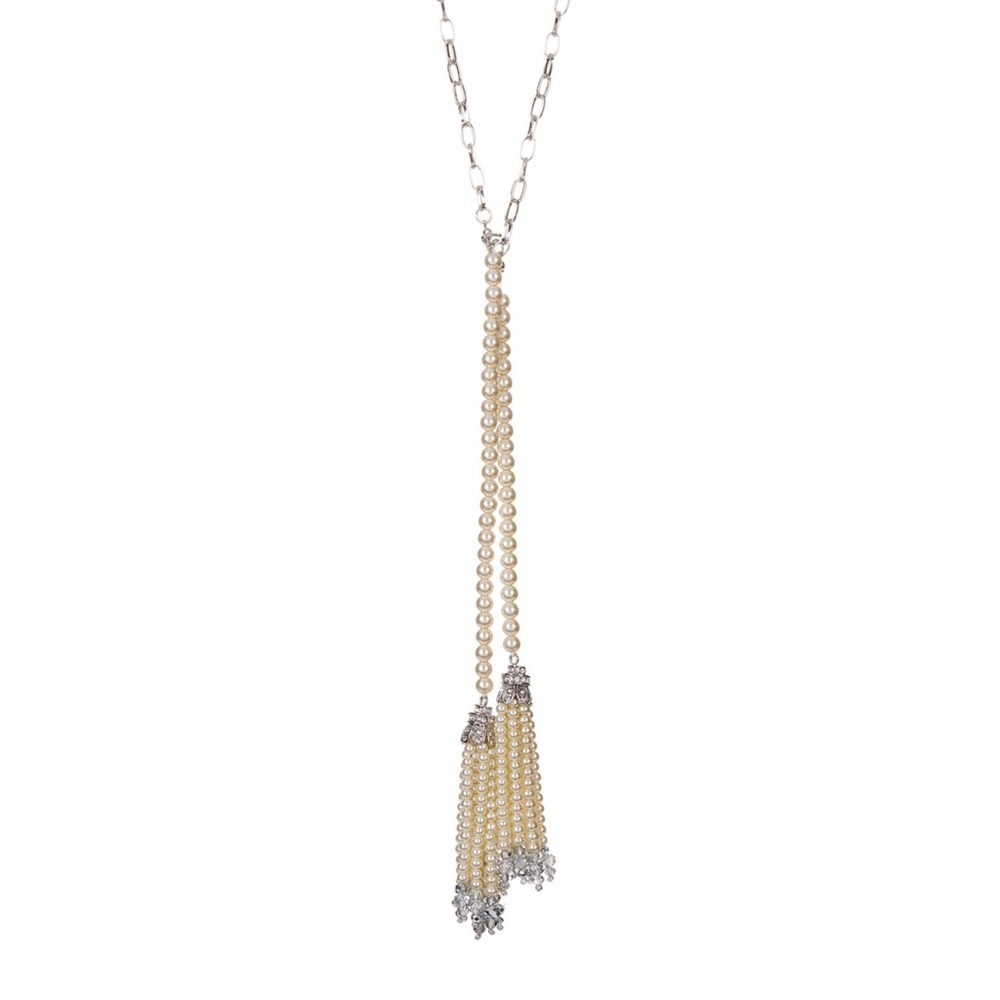 Stella & Ruby Gatsby Pearl Tassel Necklace